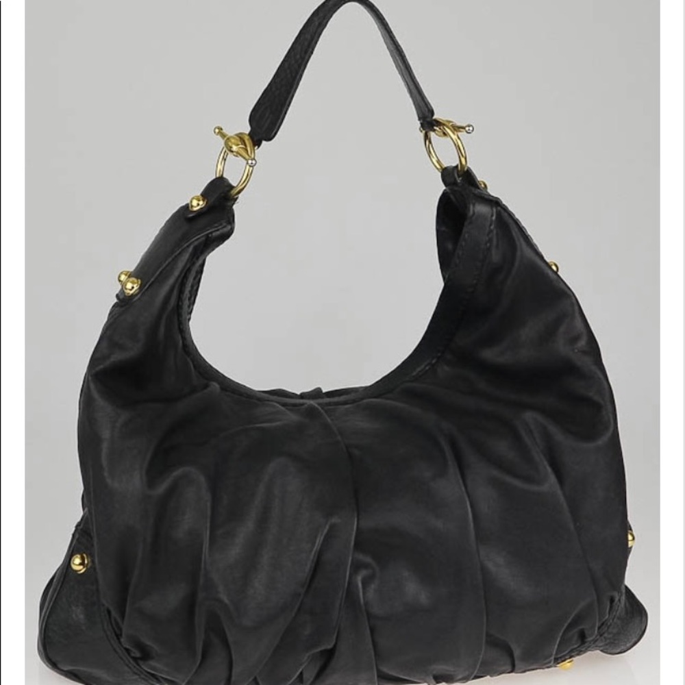 Gucci large jockey hobo bag leather